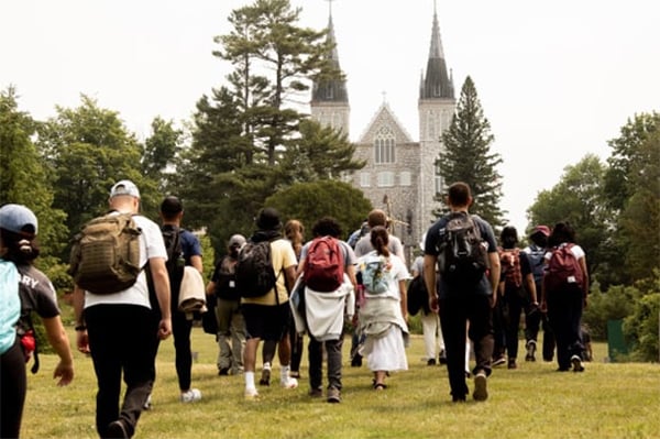 Young people on a pilgrimage