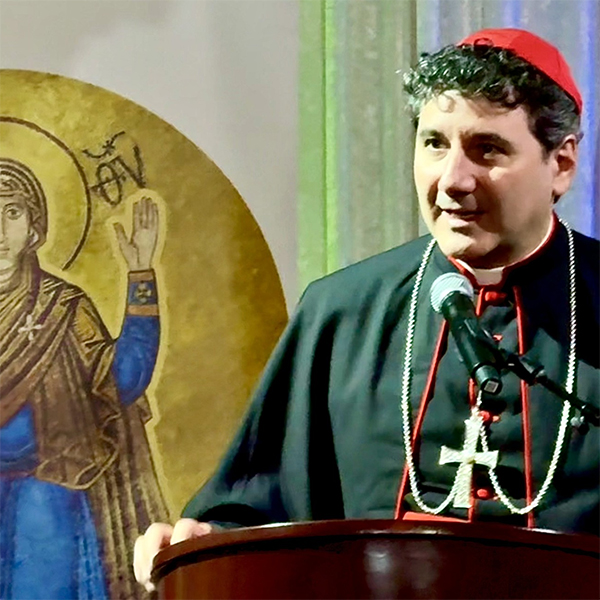 Cardinal Leo Addresses Dinner Guests